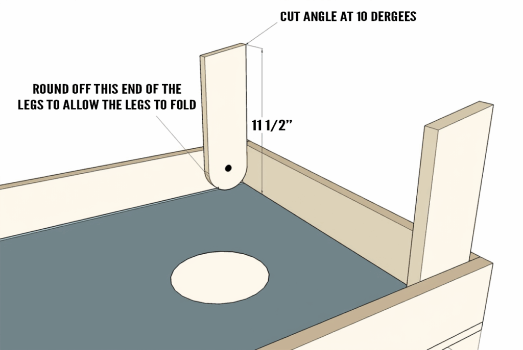 Cornhole Leg Diagram